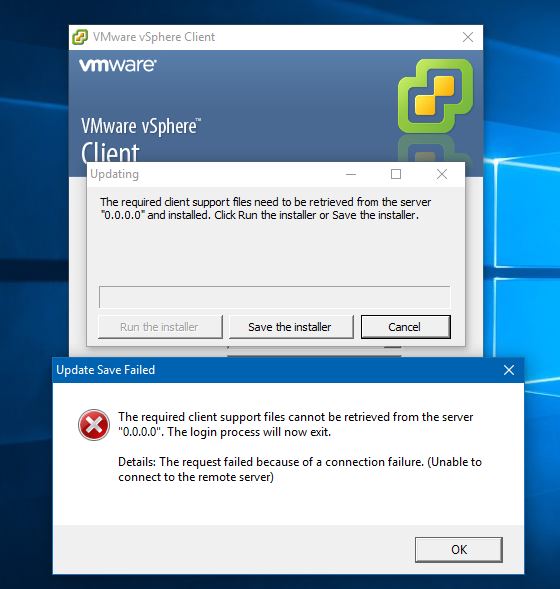download vsphere client for windows